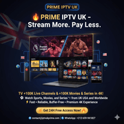 Prime IPTV UK streaming service 100K live TV channels and 4K movies, 24-hour free trial, buffer free IPTV experience