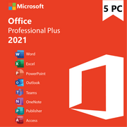 Office 2021 Professional Plus - 5 PC - Lifetime Activation Keyproshop- Authorized Reseller